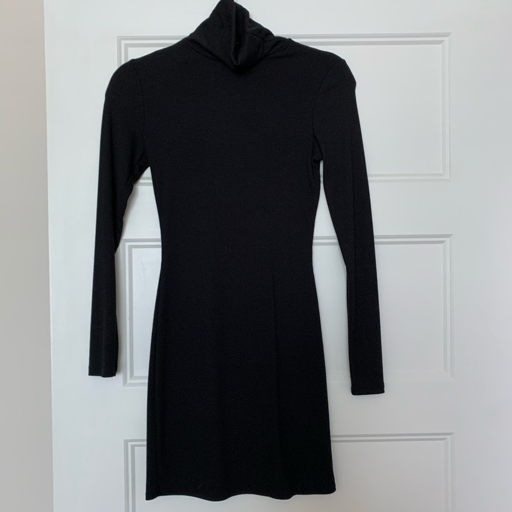 Lulu’s Black Bodycon Turtleneck Dress